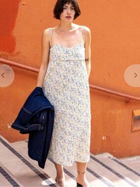 Toit volant Verona dress 3.0 floral blue ivory dress large NWT